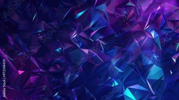 Obraz Abstract Geometric Background with Purple and Blue Colors