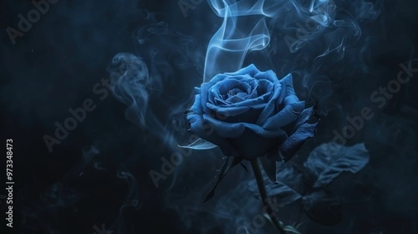 Obraz Blue Rose in Smoke