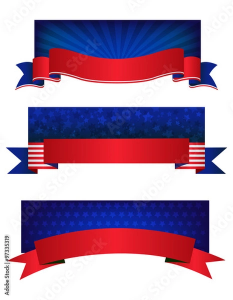 Fototapeta USA 4th july web banner