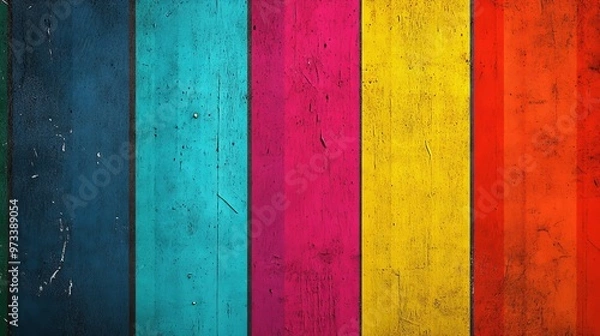 Fototapeta Colourful Stripes Text Effect Mockup