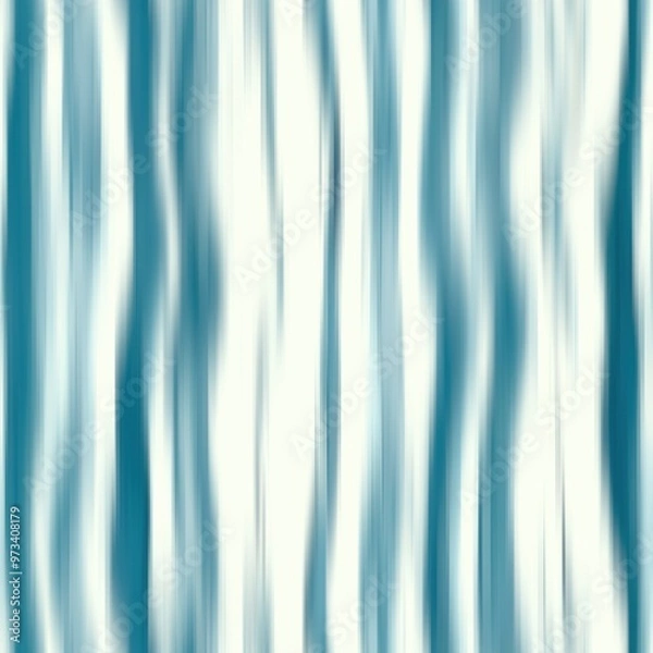 Fototapeta Modern summer thin line striped blur wash seamless pattern background for trendy beach wear and coastal living designs. Repeatable alcohol ink bleed effect in blue white indigo colors