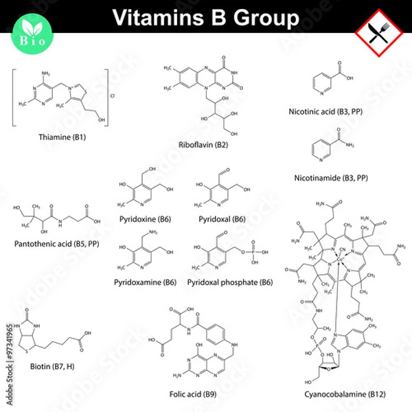 Fototapeta Vitamins of b group