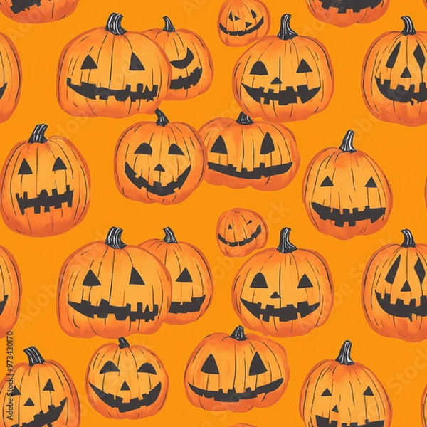 Obraz halloween background with pumpkins