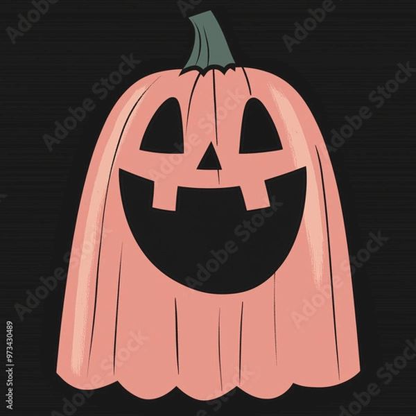 Obraz halloween jack-o-lantern face ghost