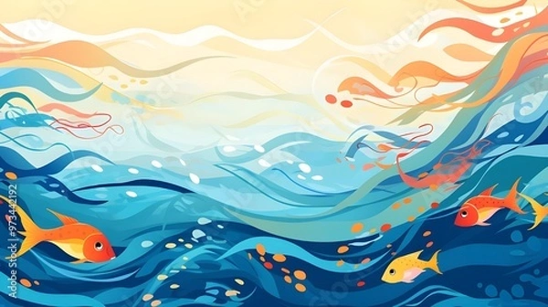 Fototapeta background with waves