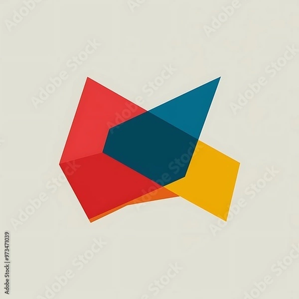 Fototapeta Minimal multicolored polygonal background