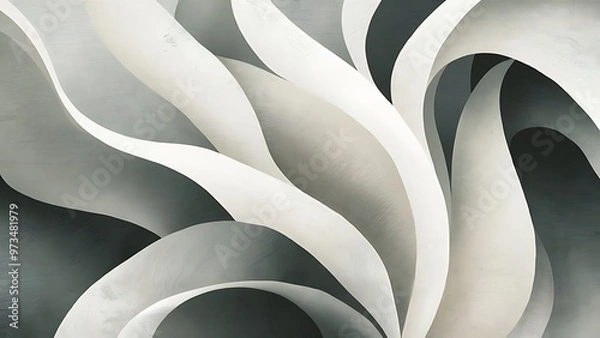 Fototapeta Simple white gray gradient abstract background