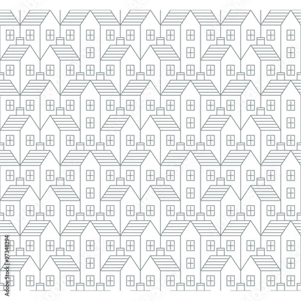 Fototapeta Real estate background. Seamless pattern