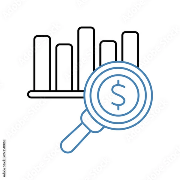 Obraz analysis concept line icon. Simple element illustration. analysis outline symbol design.