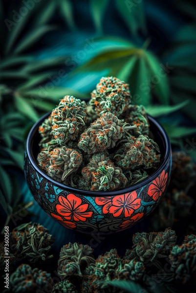 Obraz Cannibus buds on display