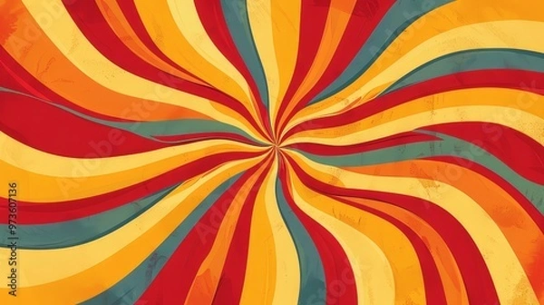 Fototapeta A vibrant, swirling pattern of warm colors creating a dynamic visual effect.