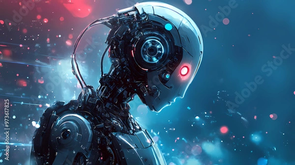 Fototapeta Technology robot sai fi robots. Robot. Illustration