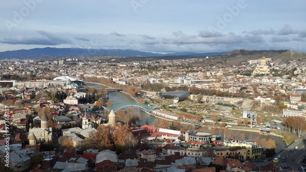 Obraz Tbilisi air view city