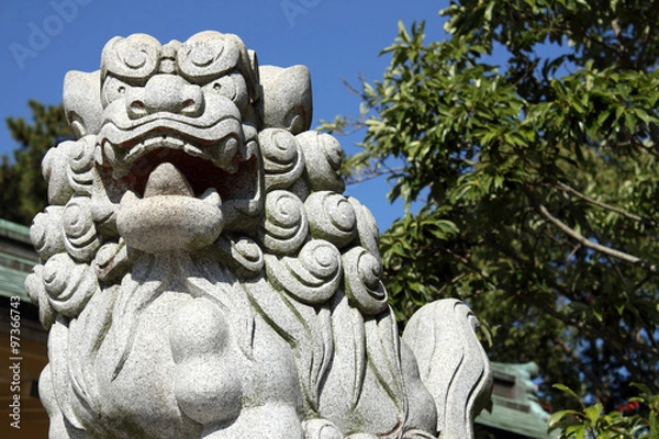 Fototapeta 狛犬・アップ