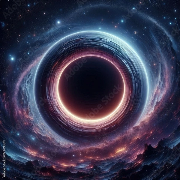 Fototapeta Black Hole. 3d render