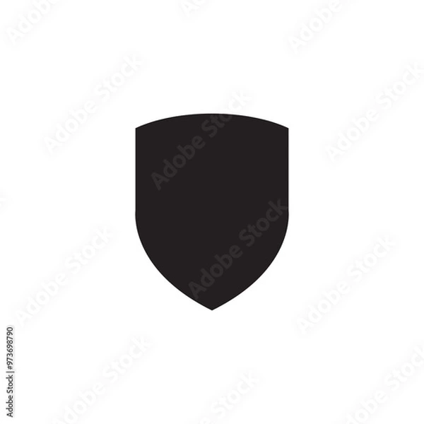 Fototapeta Shield icon vector flat black simple trendy style illustration for web and app..eps