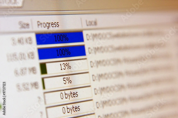 Obraz Downloading closeup