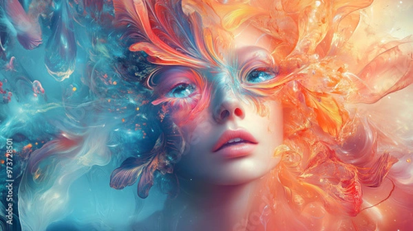 Fototapeta Geometric Abstractions and Colorful Shapes