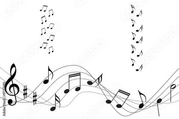 Fototapeta music notes