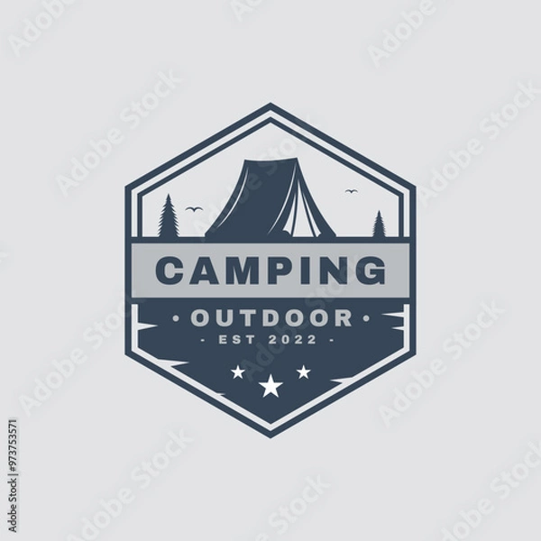 Obraz Modern Camping Outdoor Logo Design