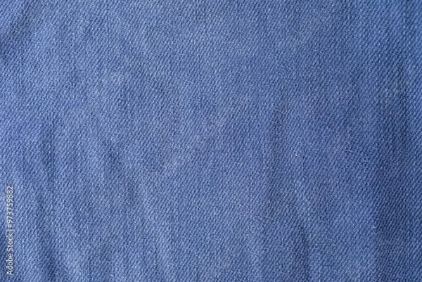 Obraz Blue denim fabric macro close-up textured pattern for fashion design