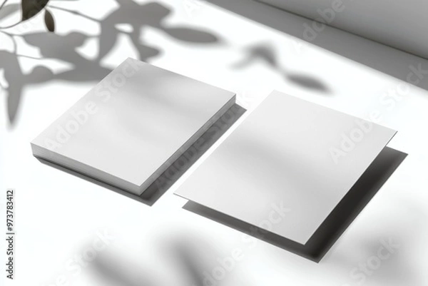 Fototapeta Business Card Mockup on Isolated Background created with Generative AI