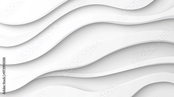 Fototapeta Discover a wavy, white layered abstract background with modern textures, perfect for vibrant and stylish designs.