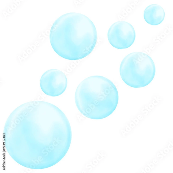 Obraz blue crystal ball water drop