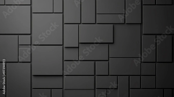 Fototapeta A black and white image of squares and triangles.