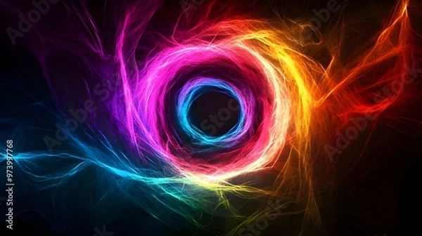 Fototapeta Abstract Rainbow Vortex Background.
