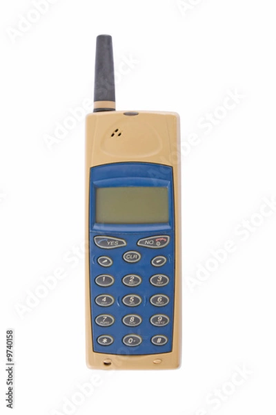 Obraz Old mobile phone isolated on white background