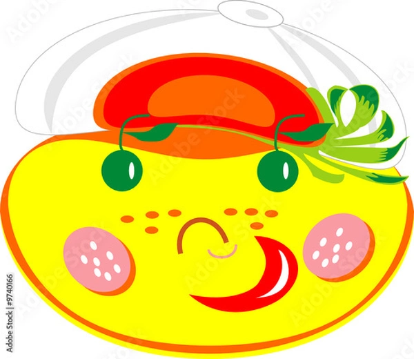 Obraz Vector. Fresh pizza