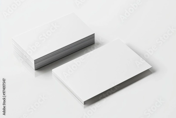 Obraz Business Card Mockup on Isolated Background created with Generative AI