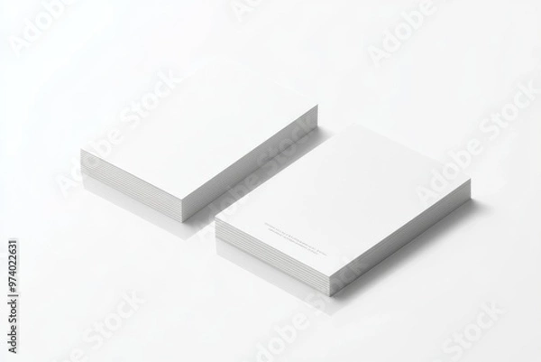 Fototapeta Business Card Mockup on Isolated Background created with Generative AI