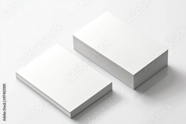 Obraz Business Card Mockup on Isolated Background created with Generative AI