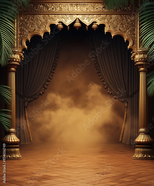 Obraz stage with curtain used for photo backdrop
