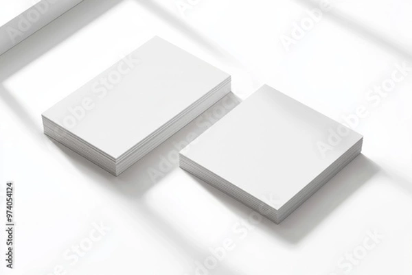 Fototapeta Business Card Mockup on Isolated Background created with Generative AI