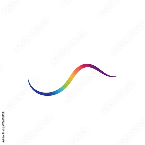 Fototapeta Sound waves logo line vector