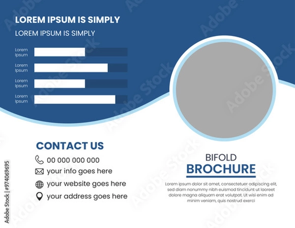 Fototapeta Professional Bifold Brochure Design