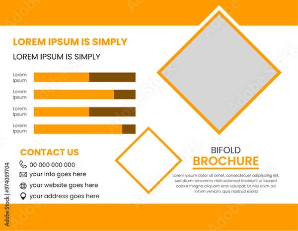 Fototapeta Professional Bifold Brochure Design