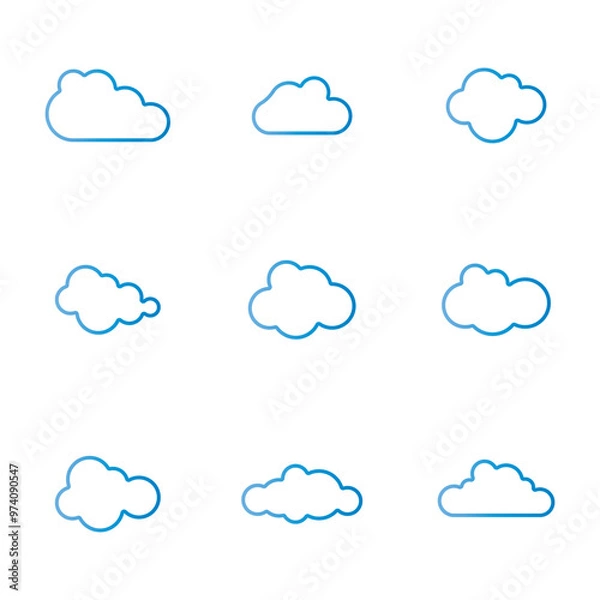 Fototapeta Cloud template vector