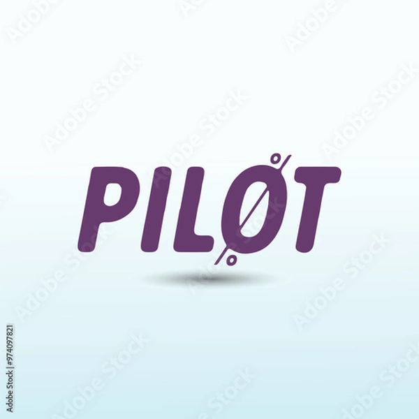 Obraz word pilot vector logo design