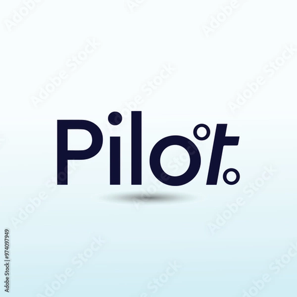 Obraz word pilot vector logo design