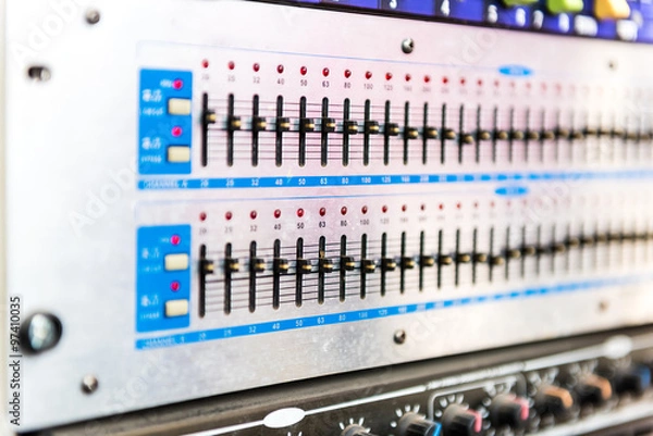 Fototapeta audio panel.