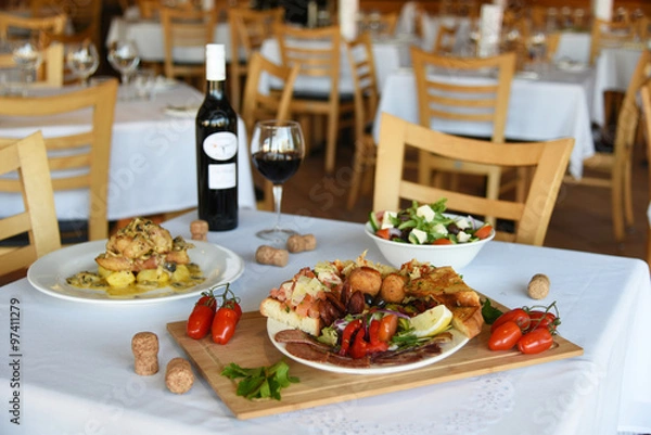 Fototapeta the good taste of eating at restaurant