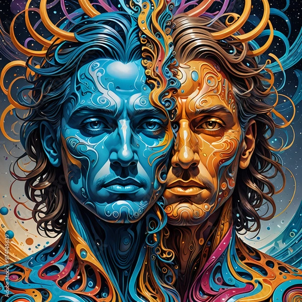 Fototapeta Abstraktion Wahrnehmung eines nicht realisierten 1x1. Hintergrund für das Design 4.