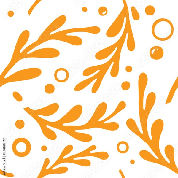 Fototapeta Vector illustration of an abstract leaf ornament
