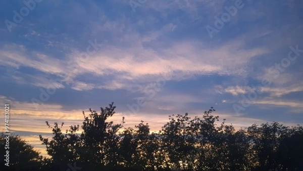 Obraz sunset in the field, sunset in the city 1