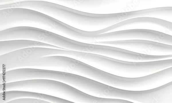Obraz Minimalist style pure white wave world wallpaper