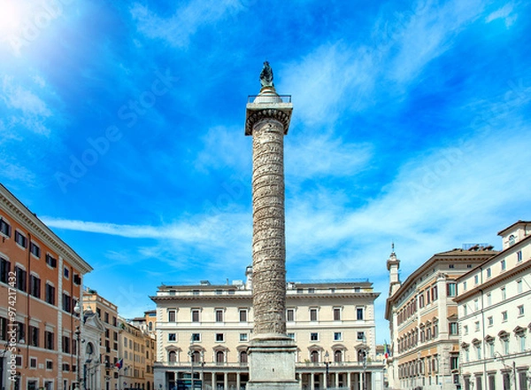 Obraz Column of Marcus Aurelius in Rome, Italy